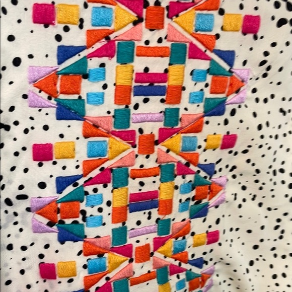 THML Black and White Ruffled Embellished Blouse - Picture 4 of 6